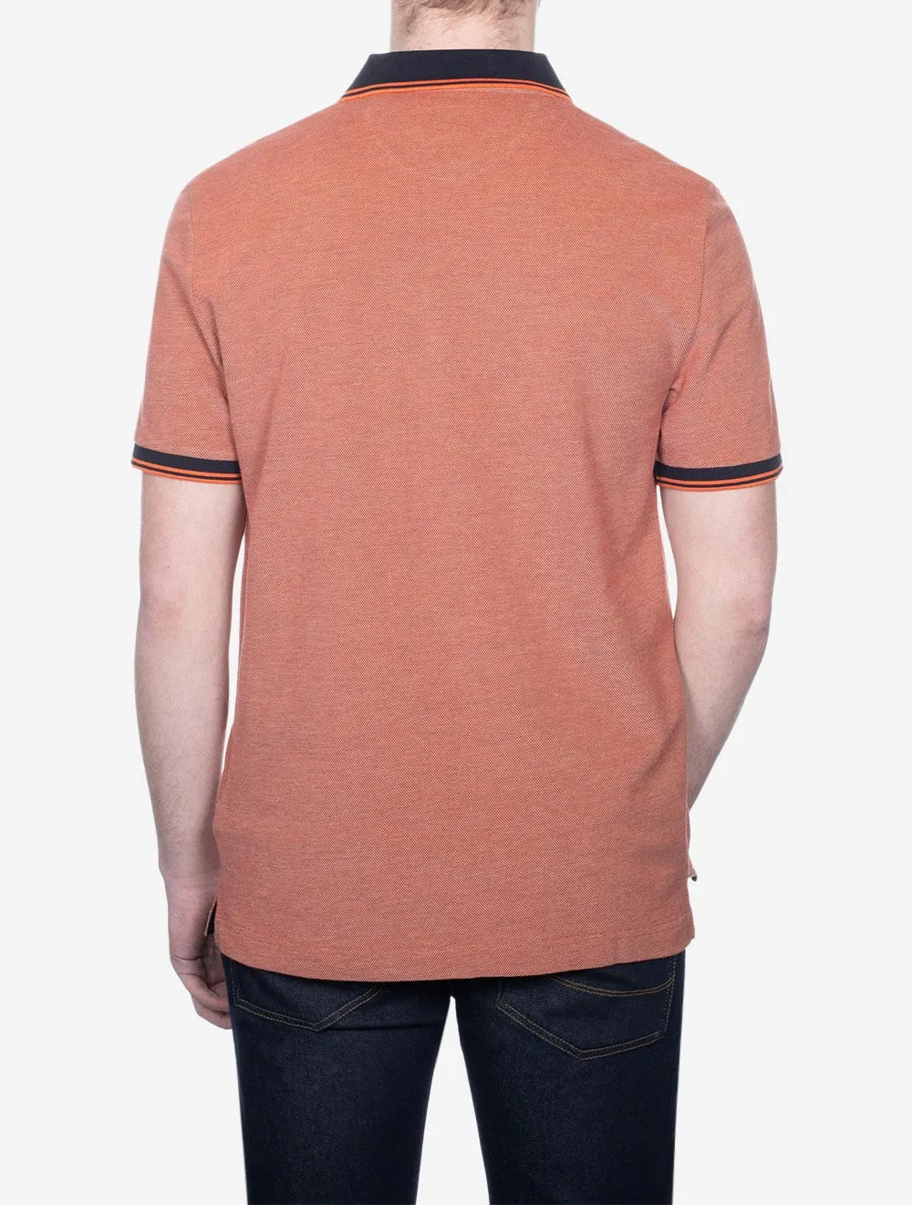 4 Colour Oxford Short Sleeve Pique Polo Sweet Orange