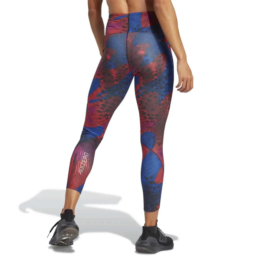 adidas - Women's Adizero Running Allover Print 7/8 Leggings (HS5433)