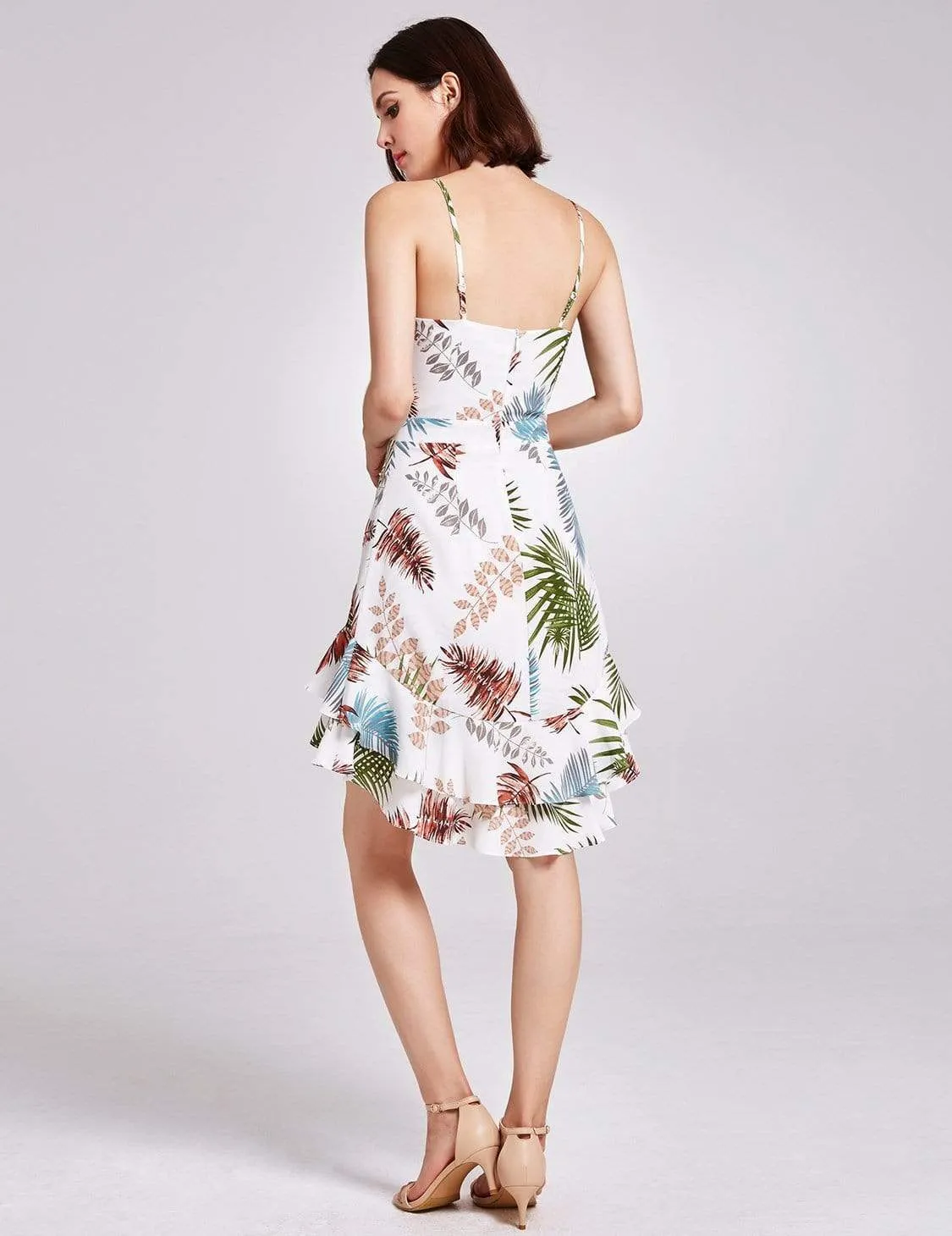 Alisa Pan Tropical Print High Low Summer Dress