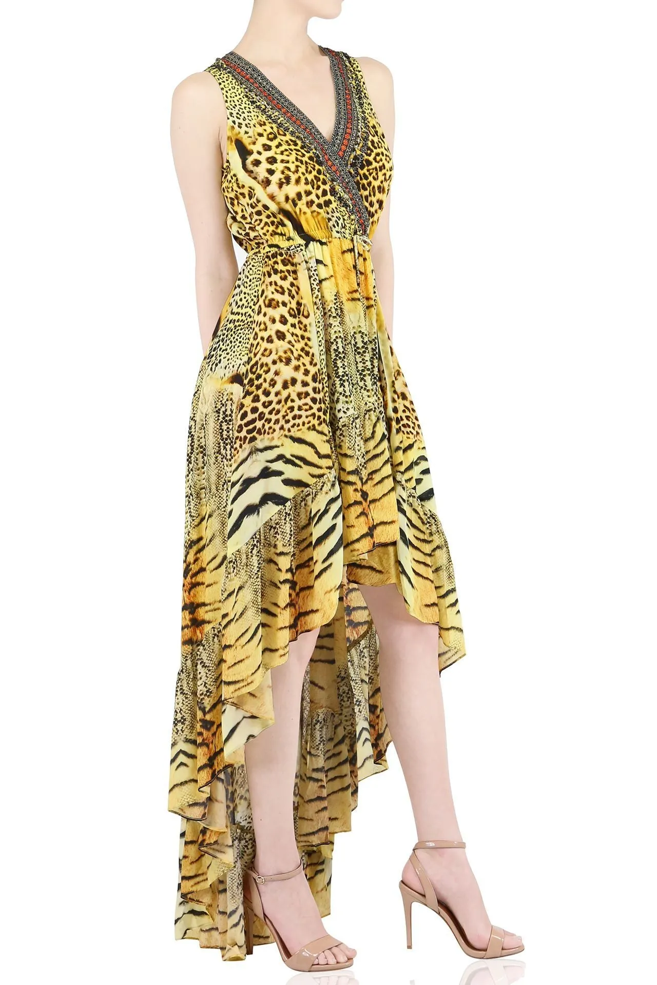 Animal print Hi-Low Dress