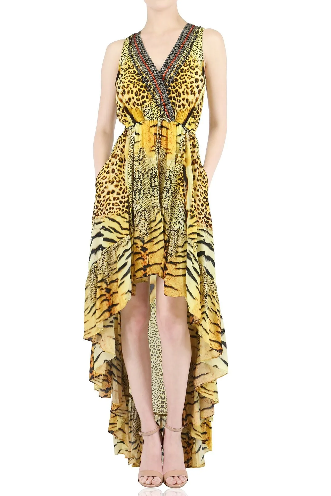 Animal print Hi-Low Dress