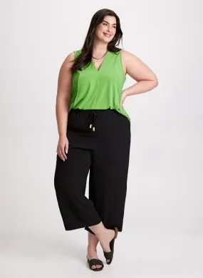 Asymmetric Tank Top & Wide Leg Capris