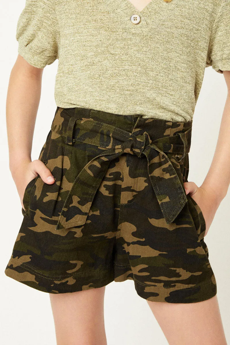 Belted Paperbag Shorts