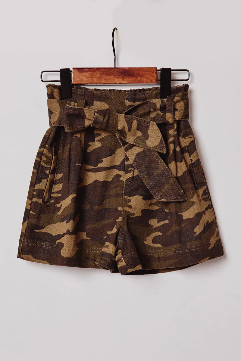 Belted Paperbag Shorts