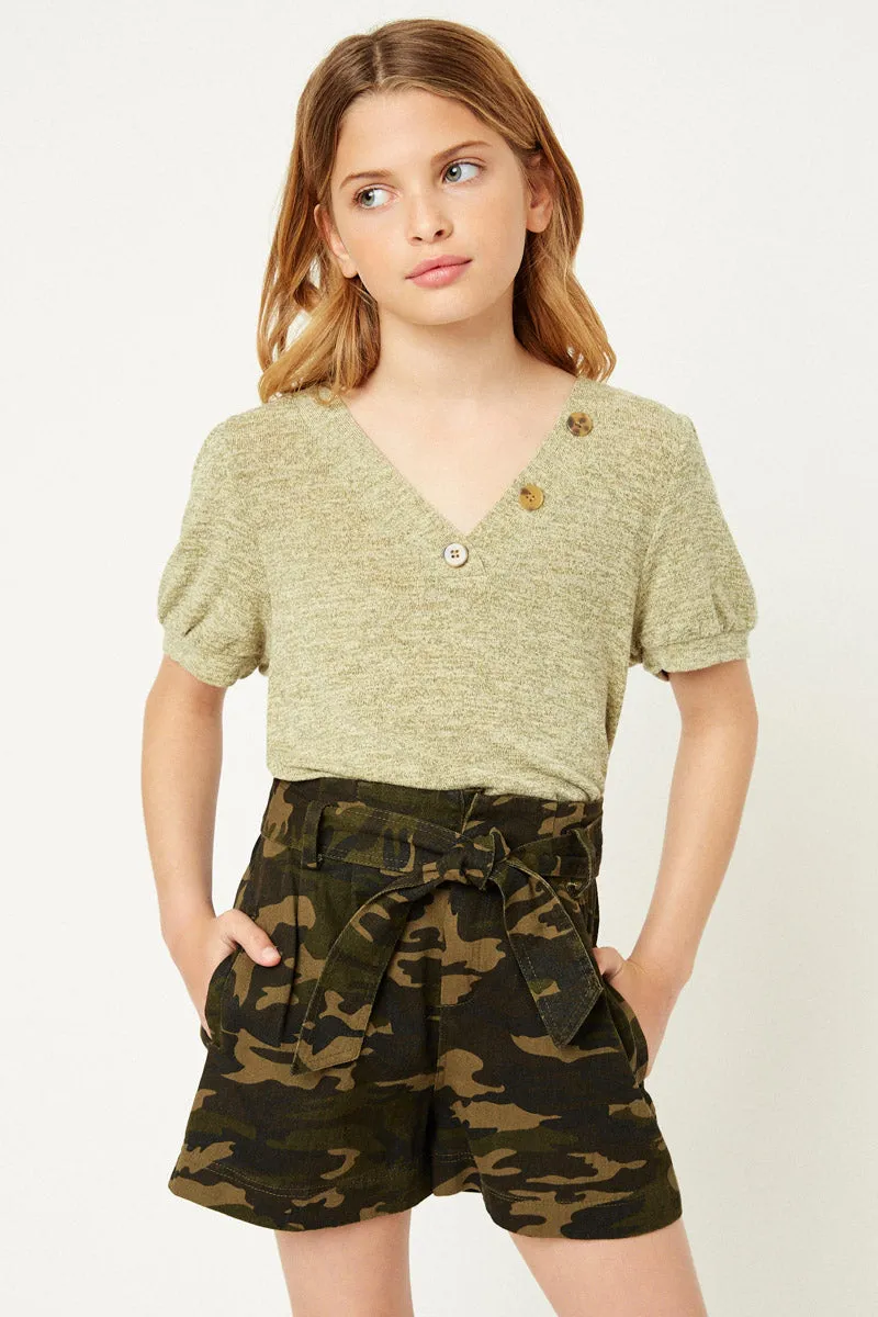 Belted Paperbag Shorts