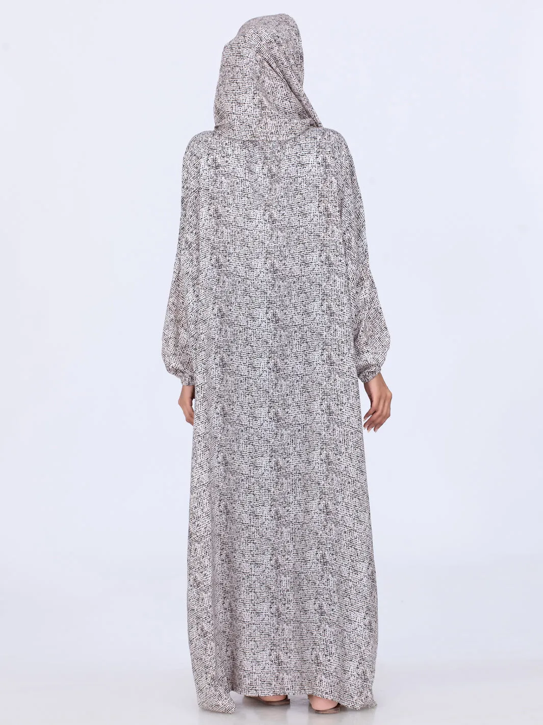 Brown Viscose Salah Robe - AL-LK-856