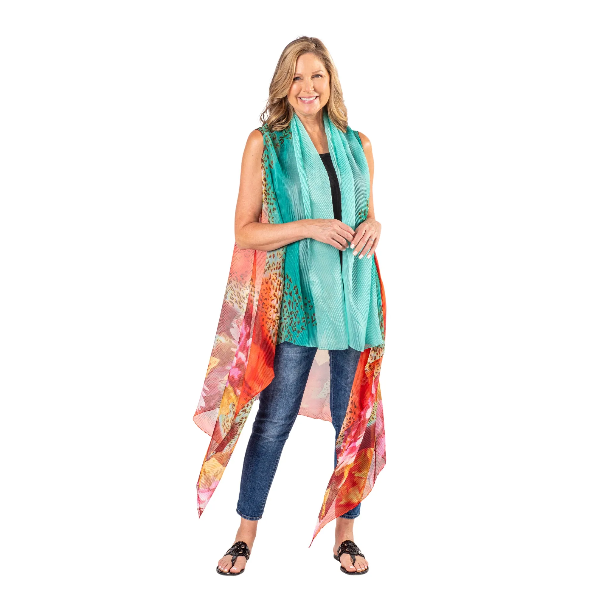 Chiffon Pleated Kimono