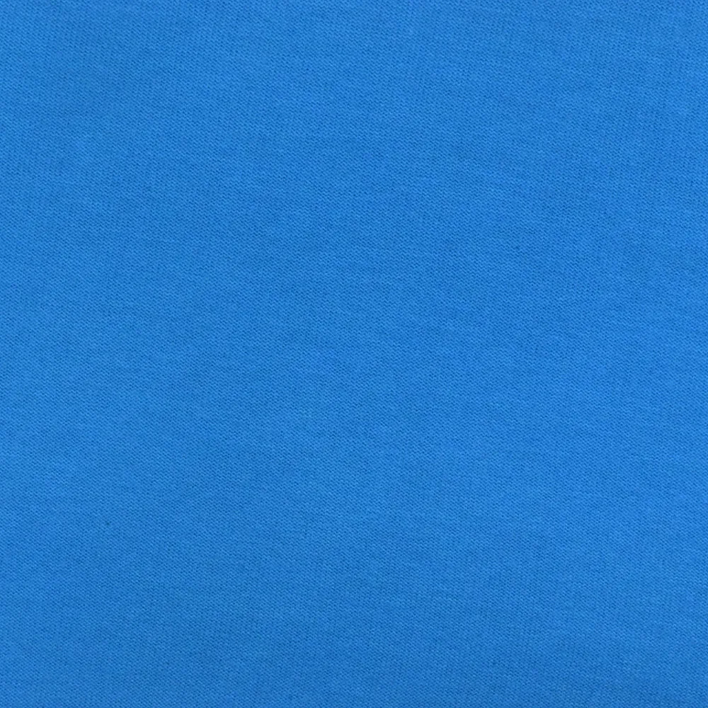 Comic Blue Solid Stretch Cotton Terry Knit Fabric