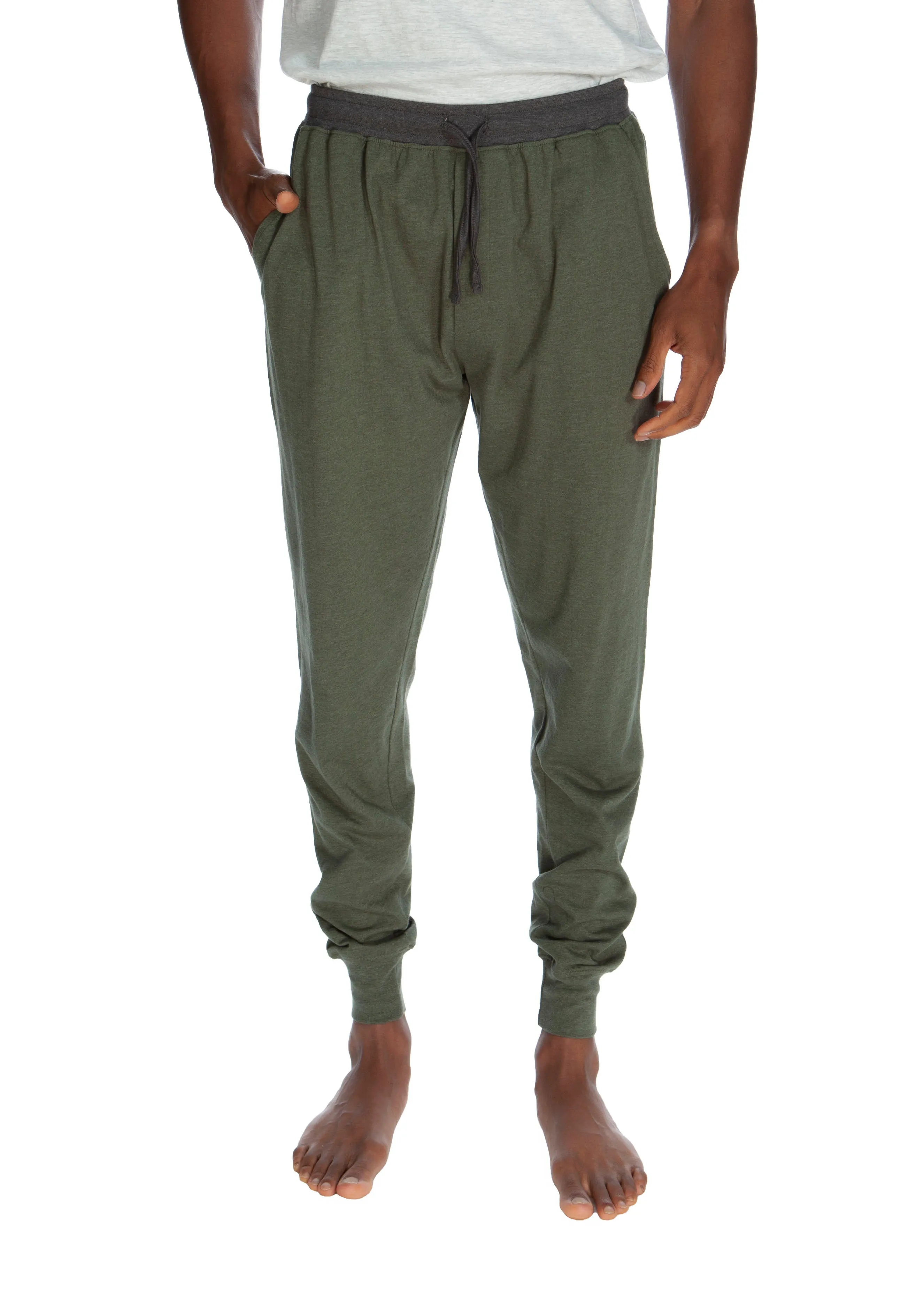 Contrasted Waistband Cuffed Jogger