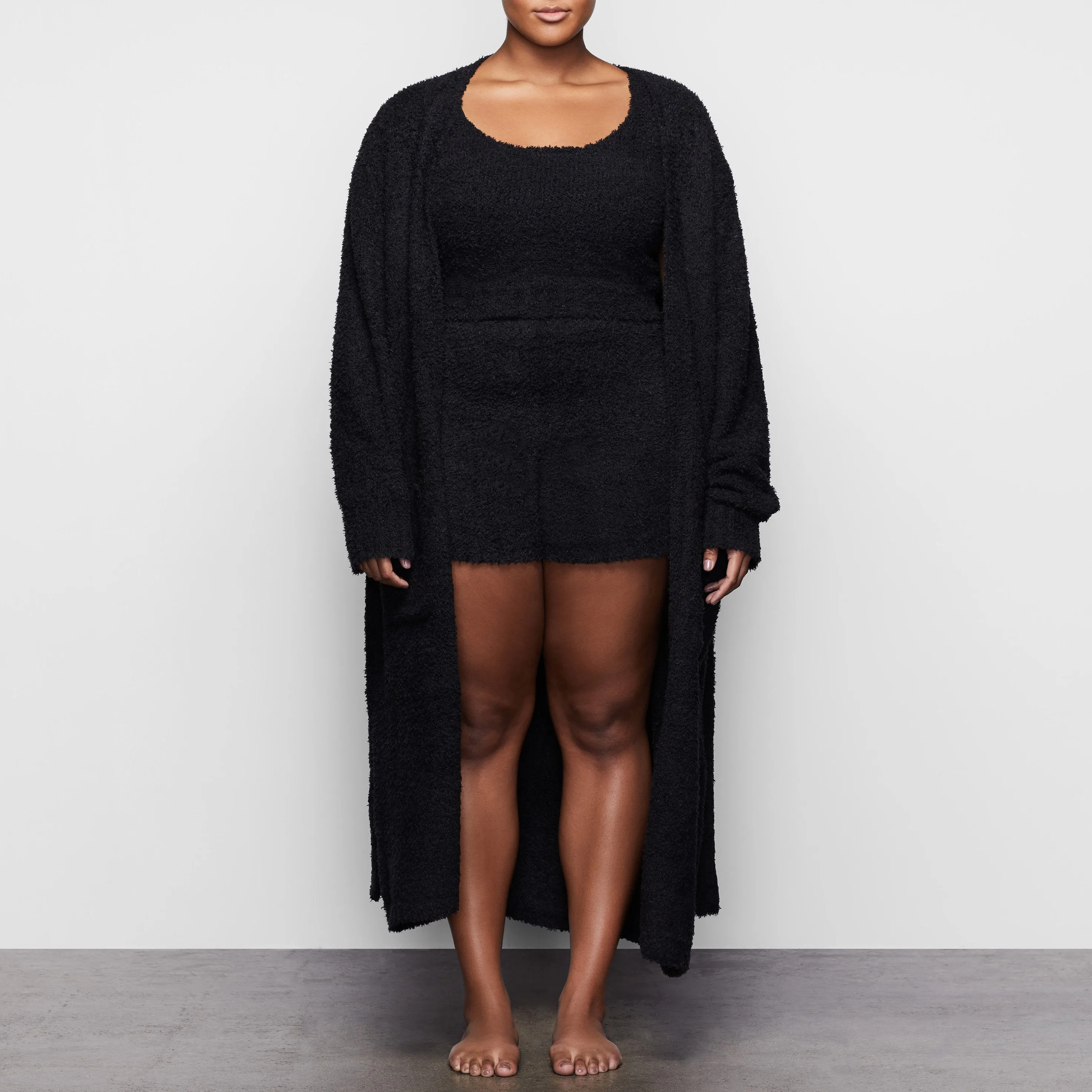 COZY KNIT ROBE  | ONYX