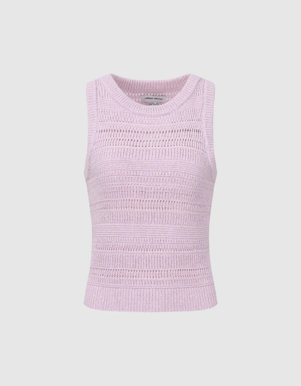 Crochet U Neck Knitted Tank Top