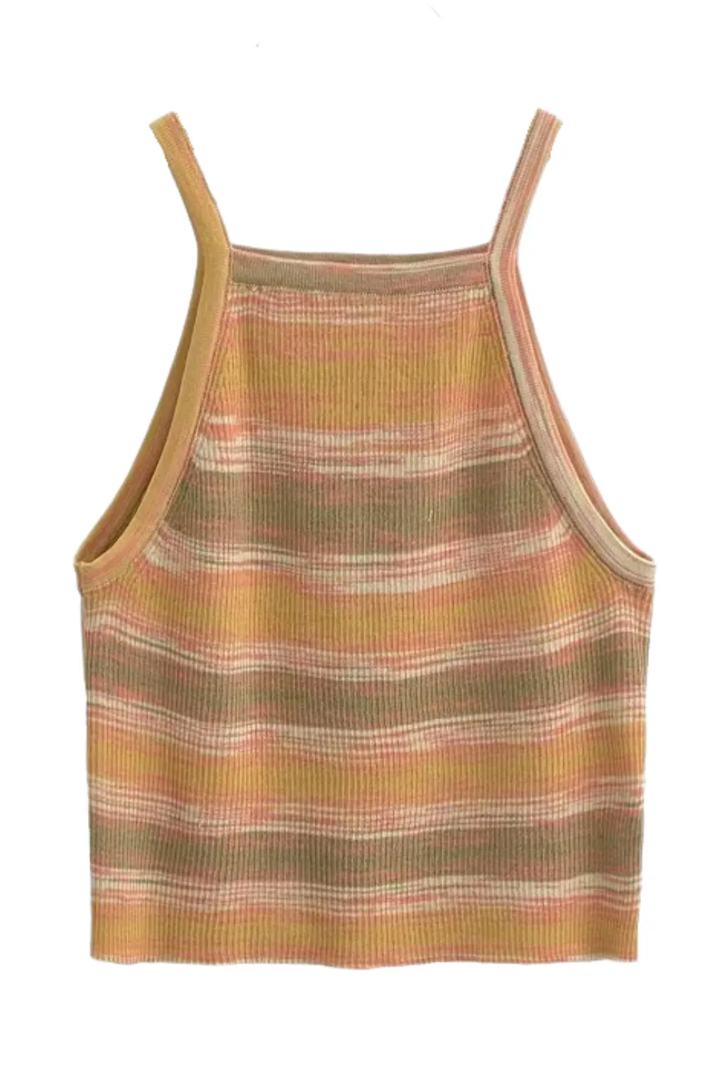 'Dakota' Stripe Sleeveless Knitted Top