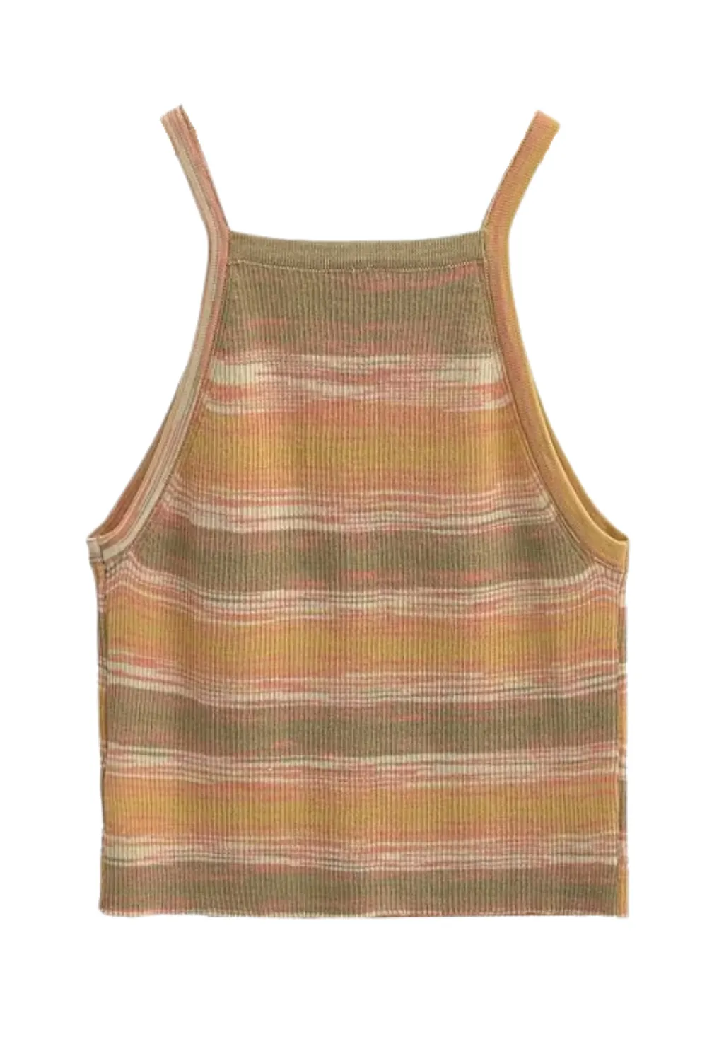 'Dakota' Stripe Sleeveless Knitted Top