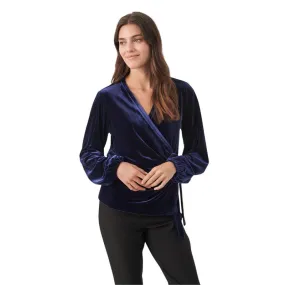 Dania Velvet Blouse Midnight Sail