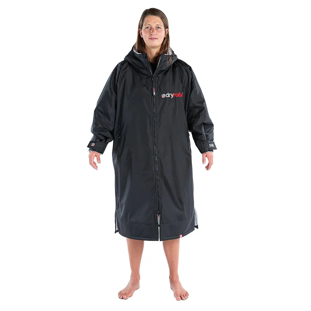 Dryrobe® Advanced Long Sleeve Changing Robe - Black/Grey