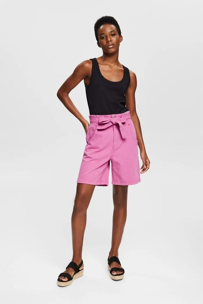 Esprit Hemp Shorts With A Tie-Around Belt