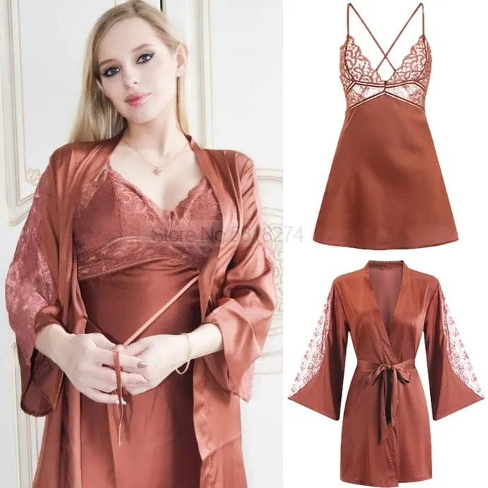 Everly Lace Robe Set