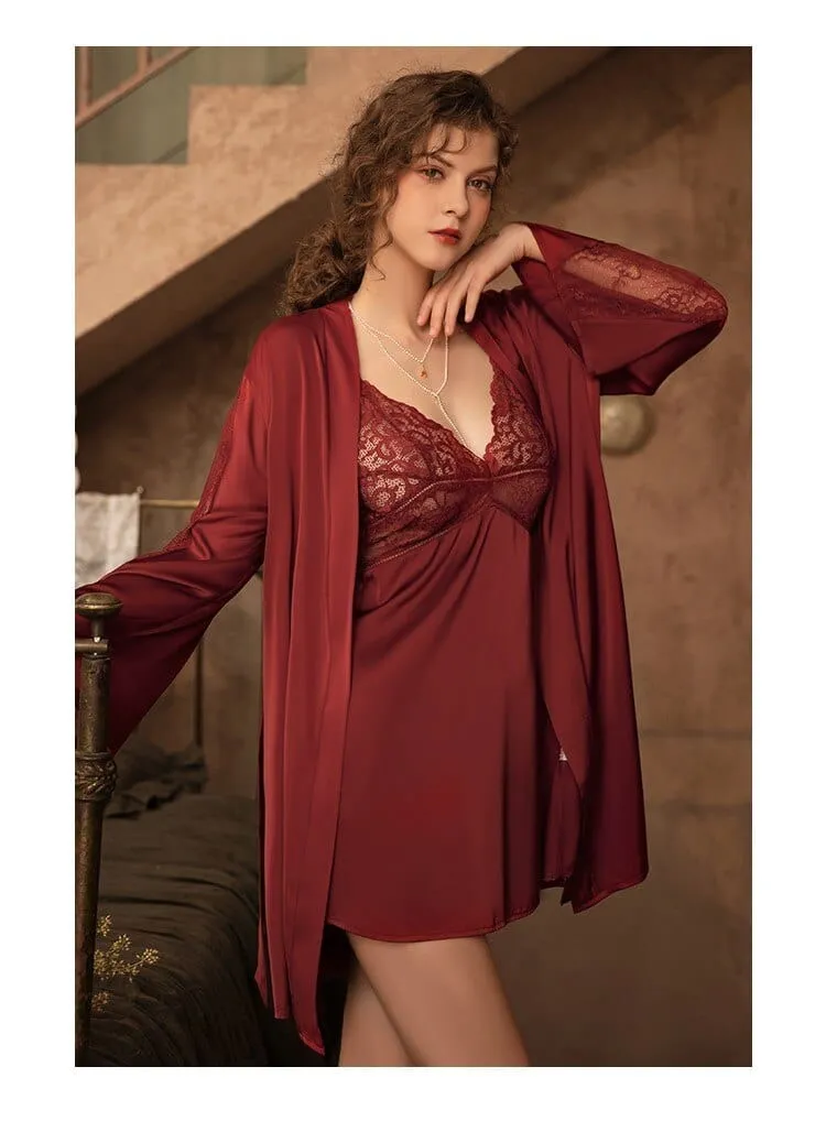 Everly Lace Robe Set