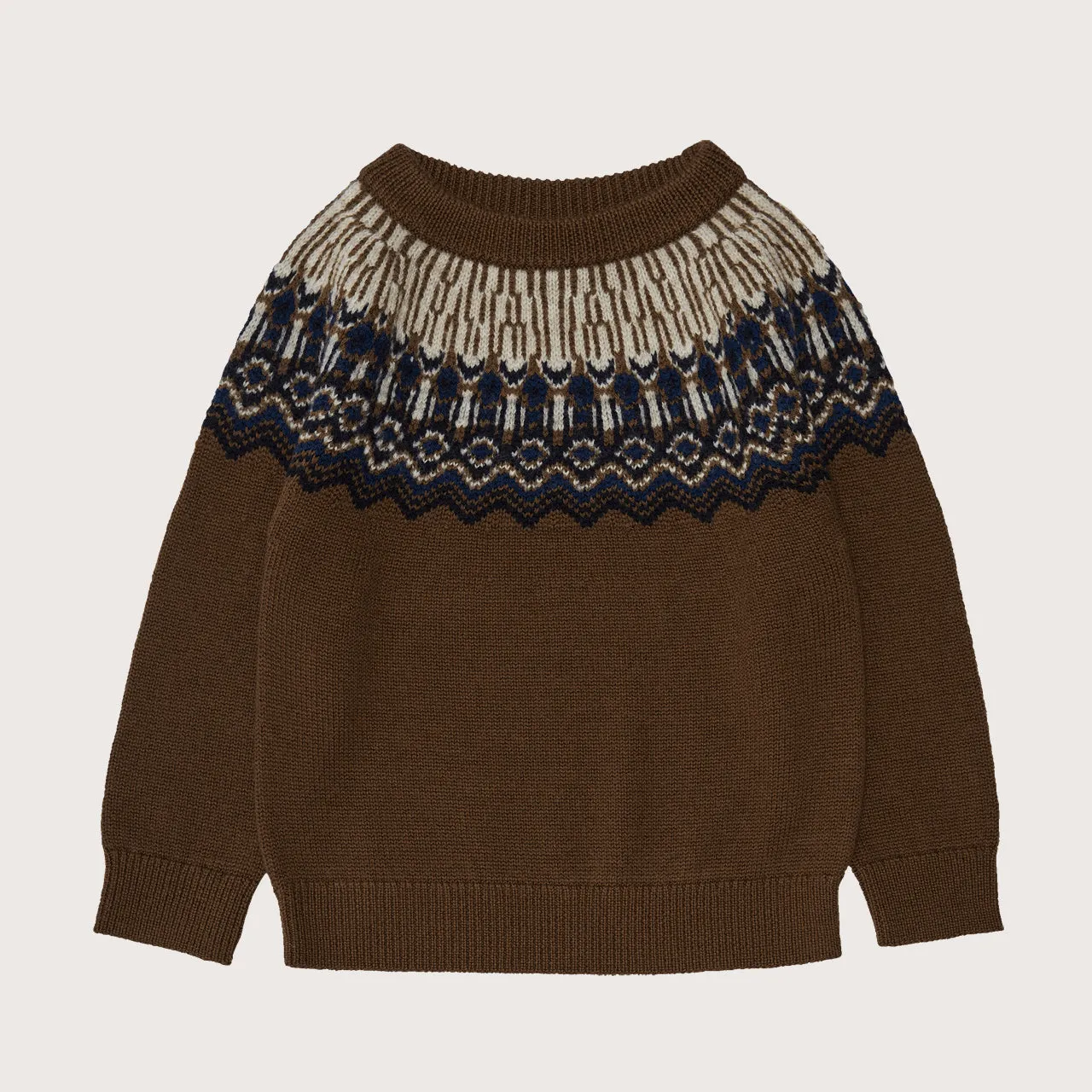 Fair Isle Sweater - 100% Merino - Amber (2-12y)