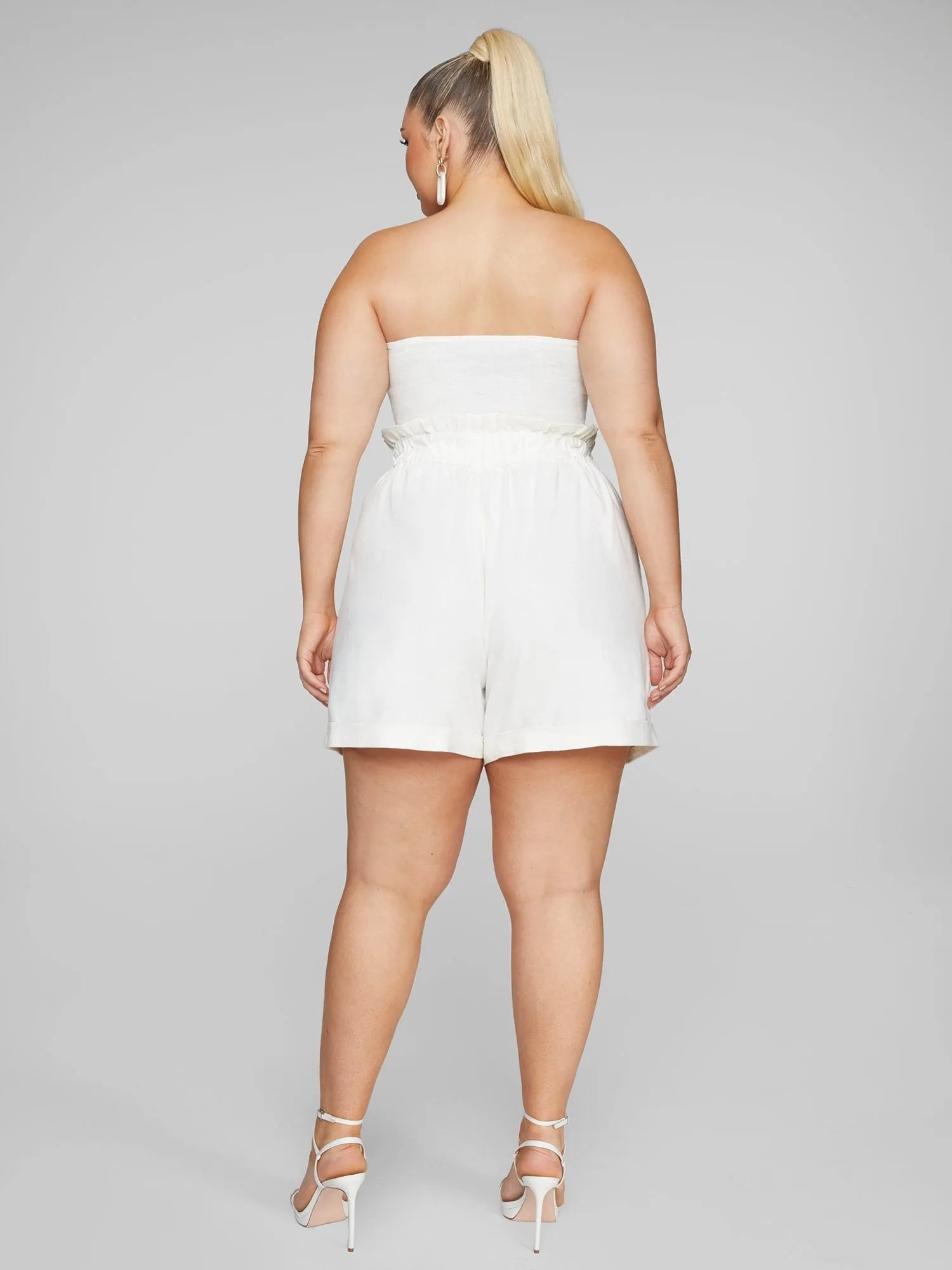 Fashion To Figure - Lauren Paperbag Waist Linen Shorts