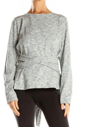 Gray Heather Wrap All Day Wear Top