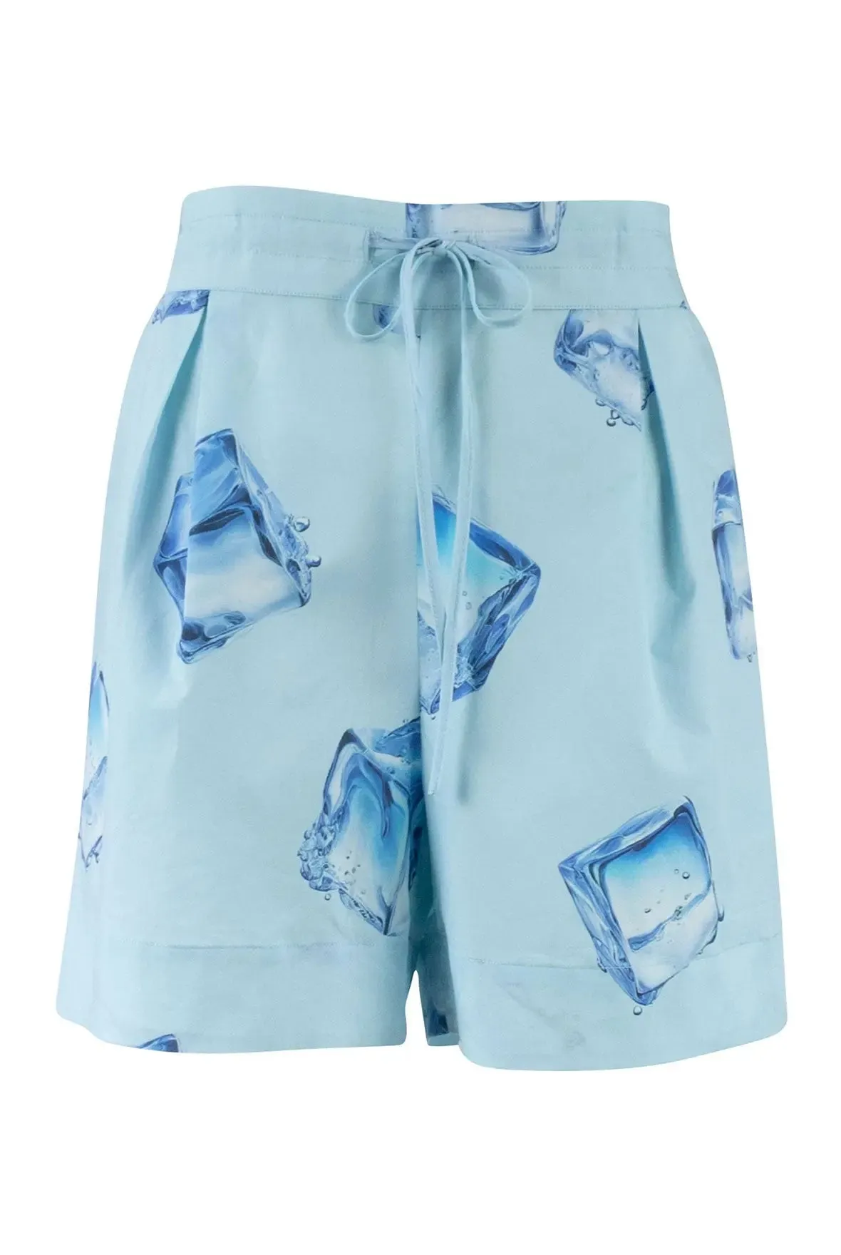 InStyle Cotton Poplin Shorts Ice Cubes