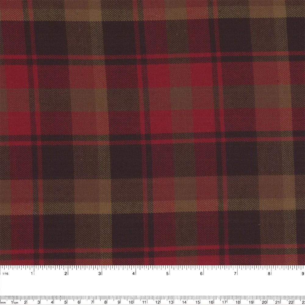 LONDON brushed plaid - Canadian Maple Leaf