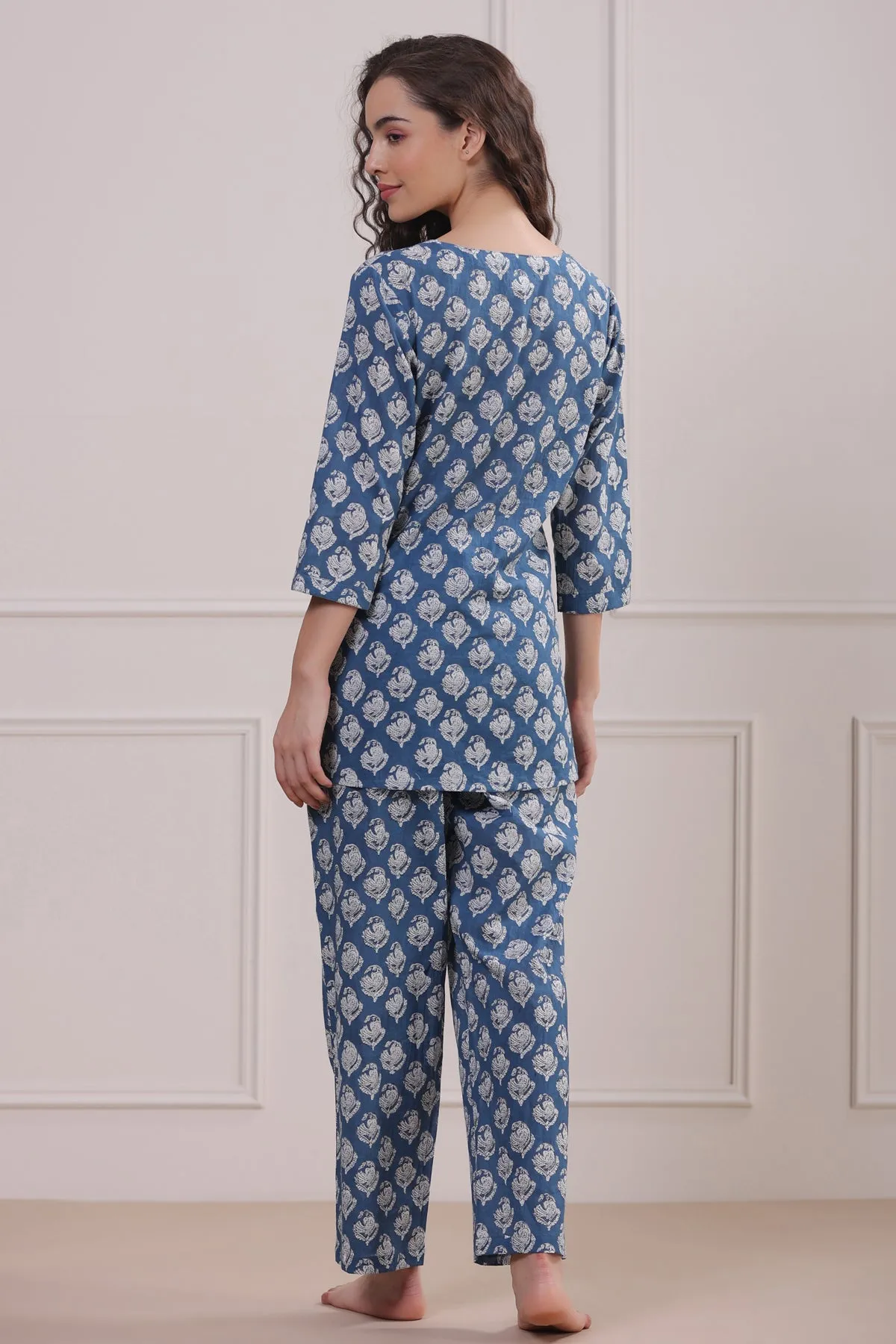 Lotus Blue Loungewear Top Set