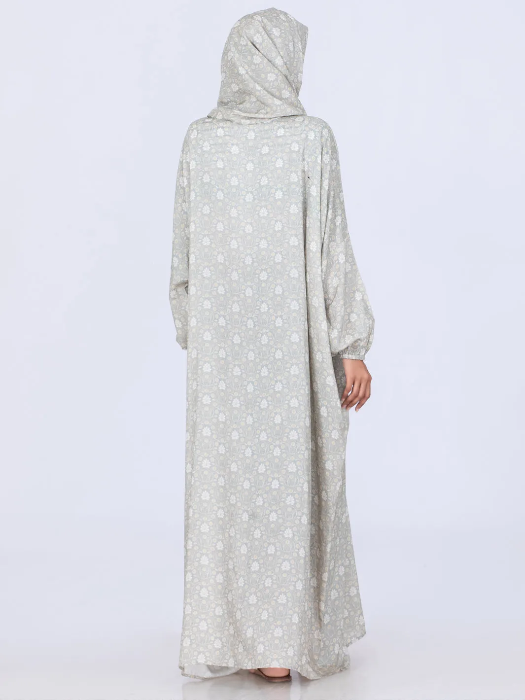 Olive Viscose Salah Robe - AL-LK-857