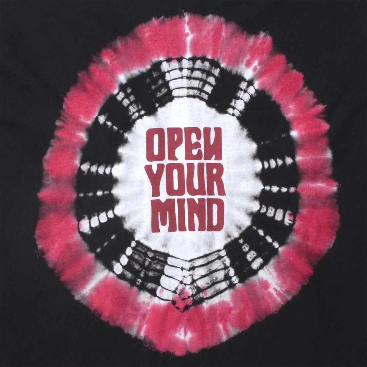 Open Your Mind tie-dye long sleeve graphic tee