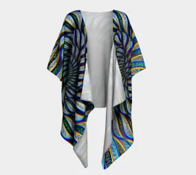 Phonetic Vortex Draped Kimono