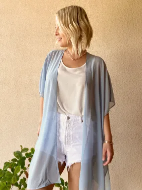 Plain Light Blue kimono - 3 lengths