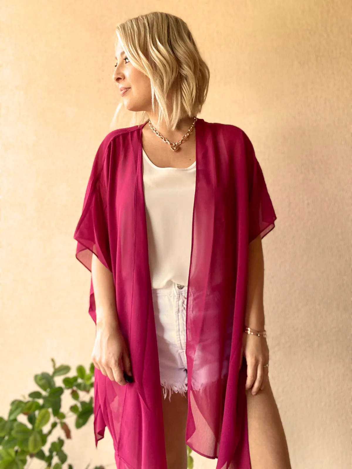 Plain Rose kimono - 3 lengths