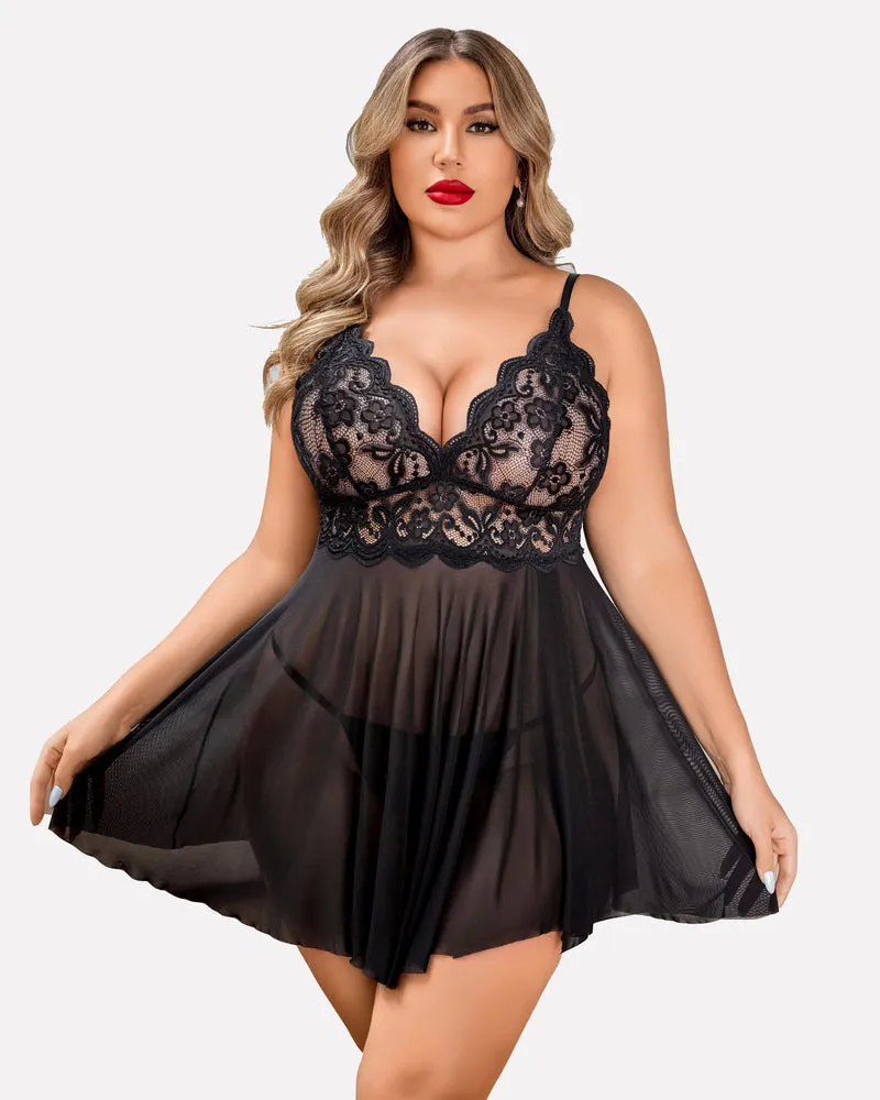 Plus Size Sleepwear Exotic Lace Lingerie Sets