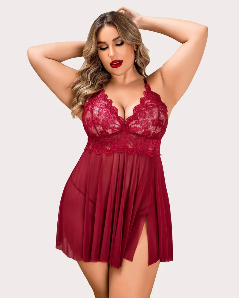 Plus Size Sleepwear Exotic Lace Lingerie Sets