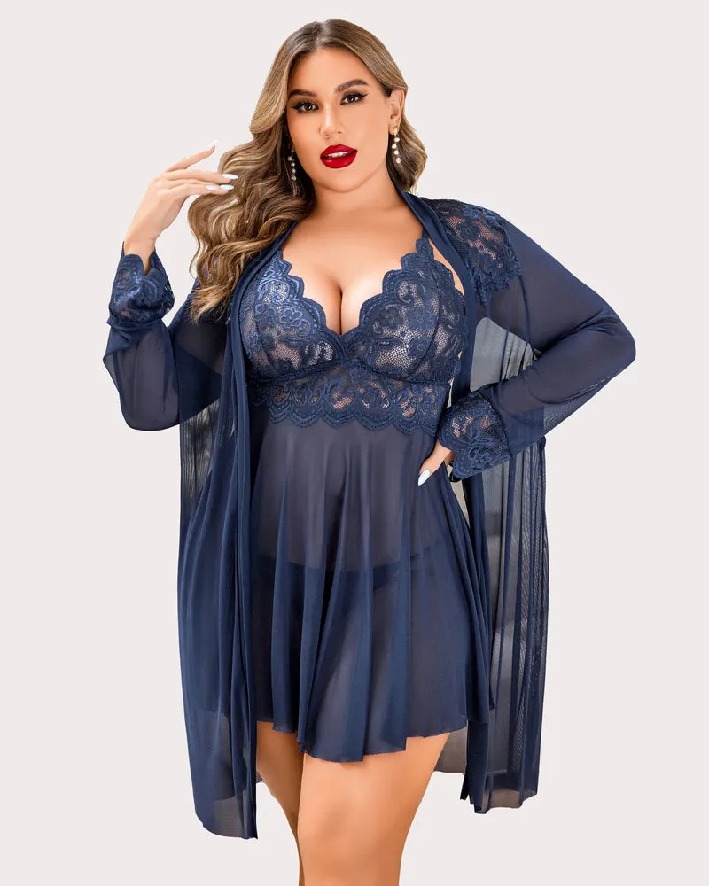 Plus Size Sleepwear Exotic Lace Lingerie Sets