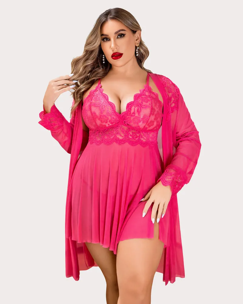 Plus Size Sleepwear Exotic Lace Lingerie Sets