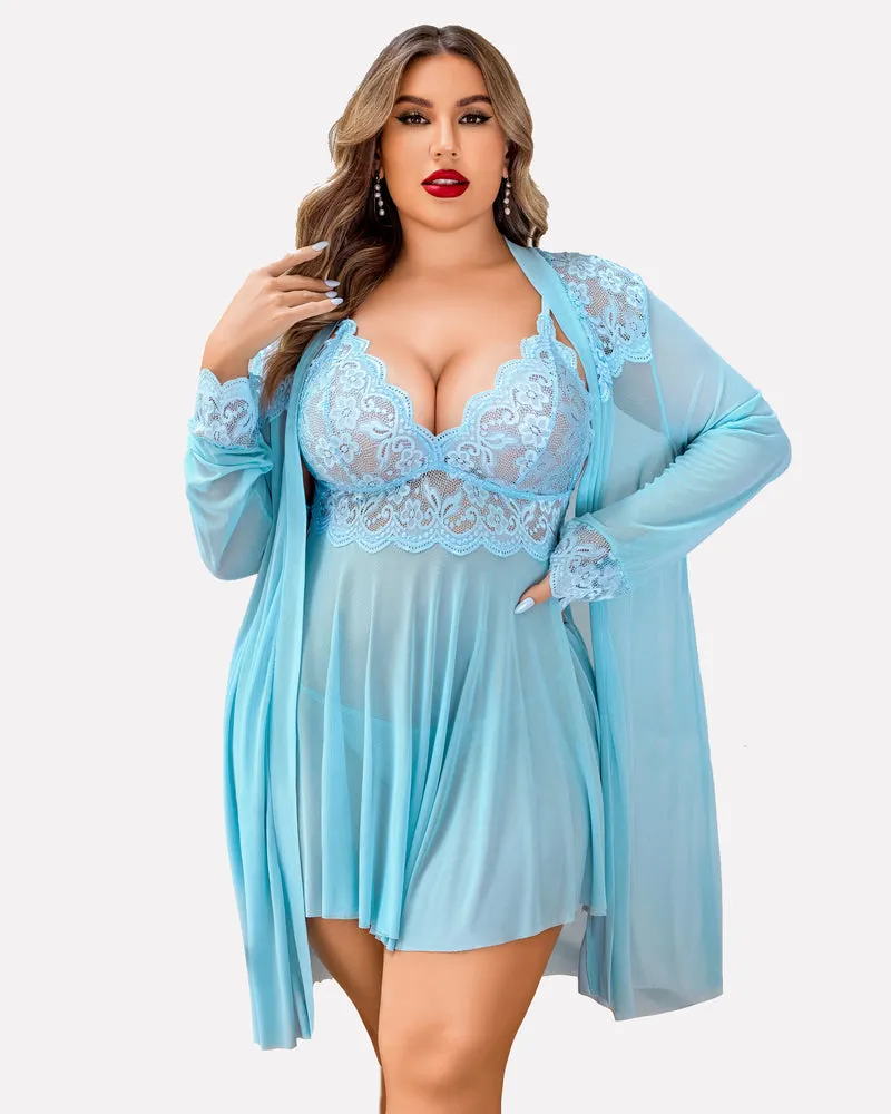 Plus Size Sleepwear Exotic Lace Lingerie Sets