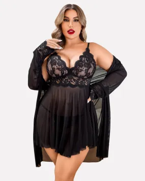 Plus Size Sleepwear Exotic Lace Lingerie Sets