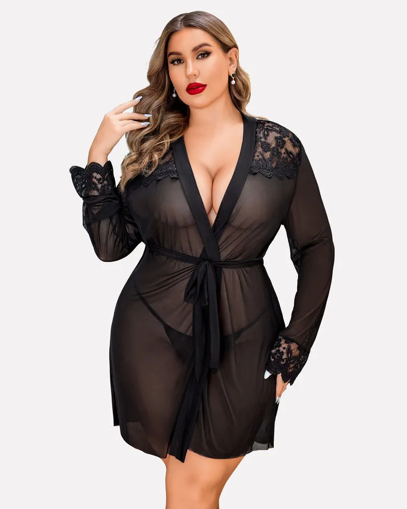 Plus Size Sleepwear Exotic Lace Lingerie Sets