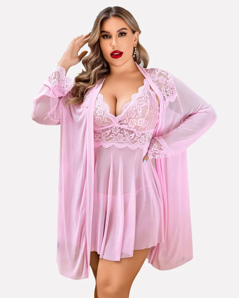 Plus Size Sleepwear Exotic Lace Lingerie Sets