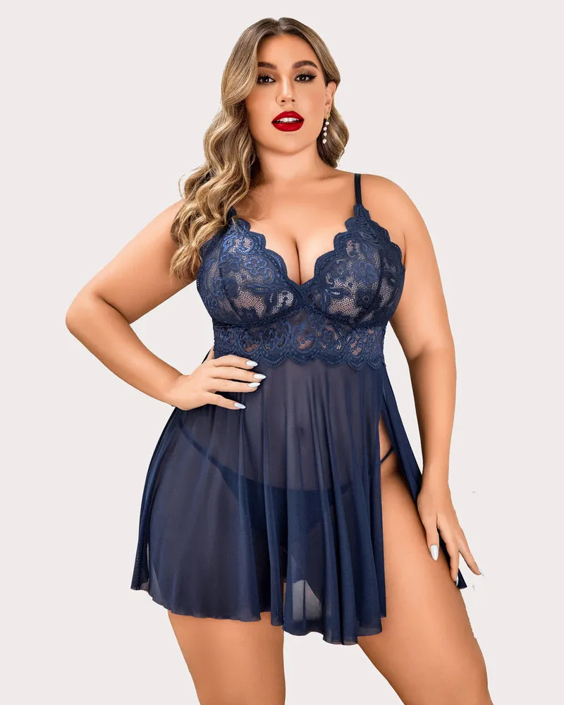 Plus Size Sleepwear Exotic Lace Lingerie Sets