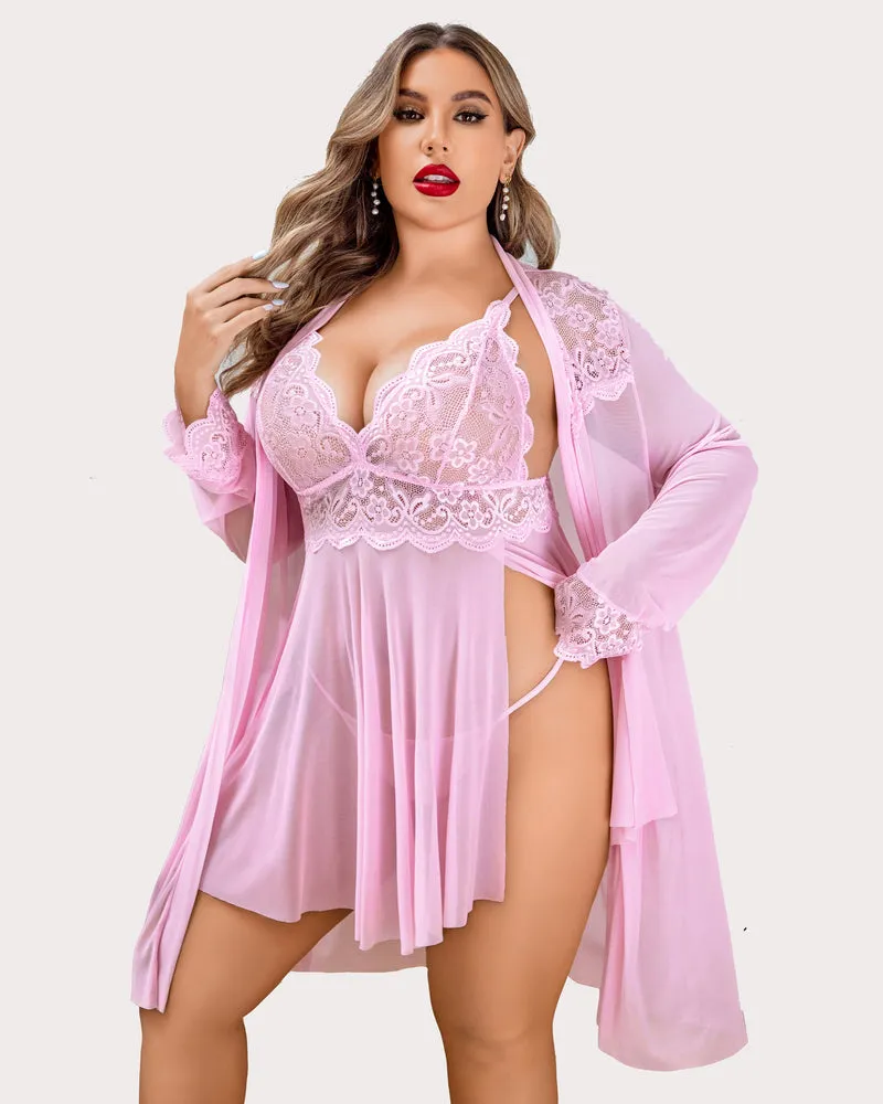 Plus Size Sleepwear Exotic Lace Lingerie Sets