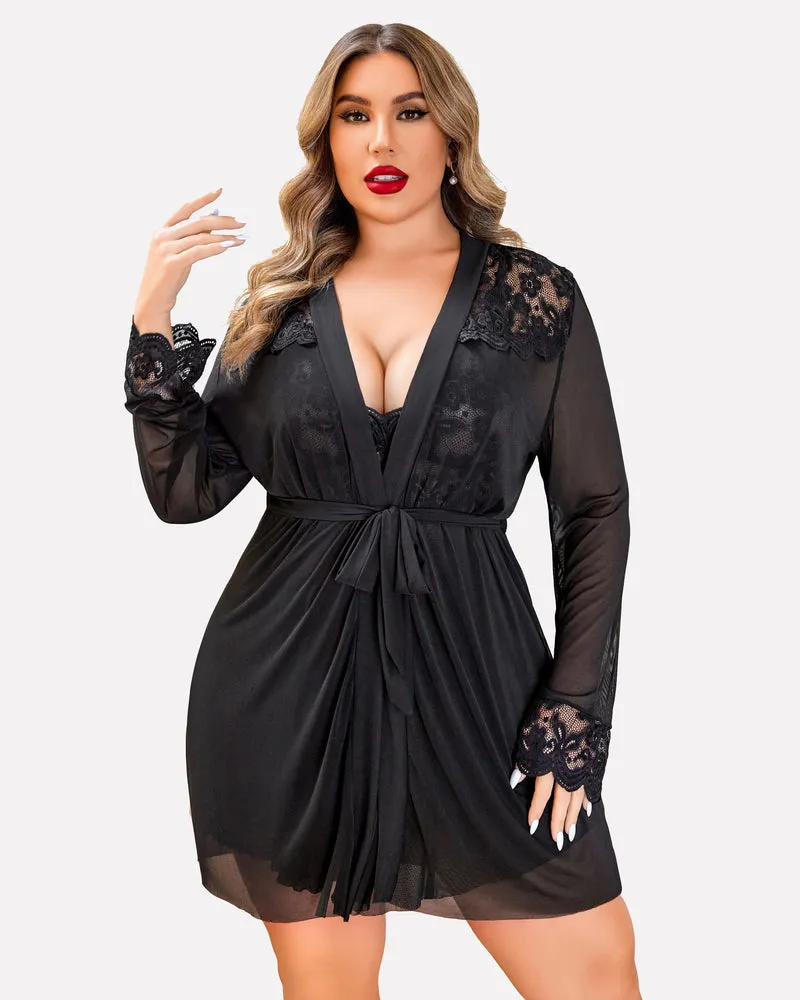 Plus Size Sleepwear Exotic Lace Lingerie Sets