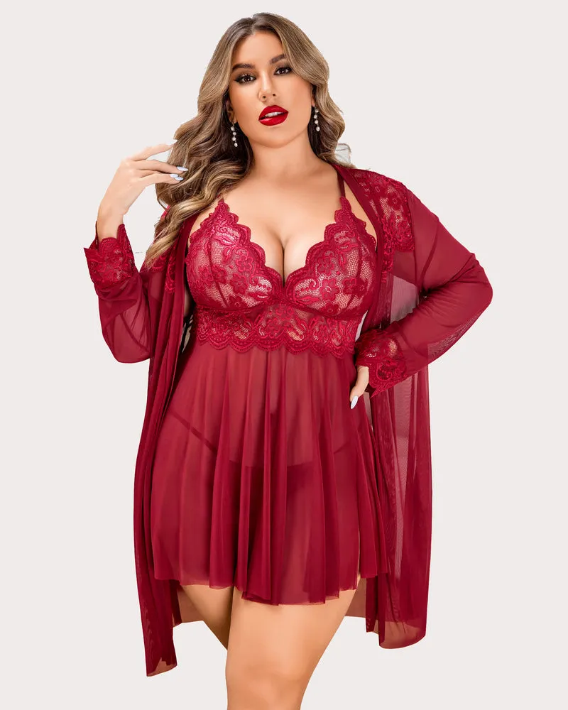 Plus Size Sleepwear Exotic Lace Lingerie Sets