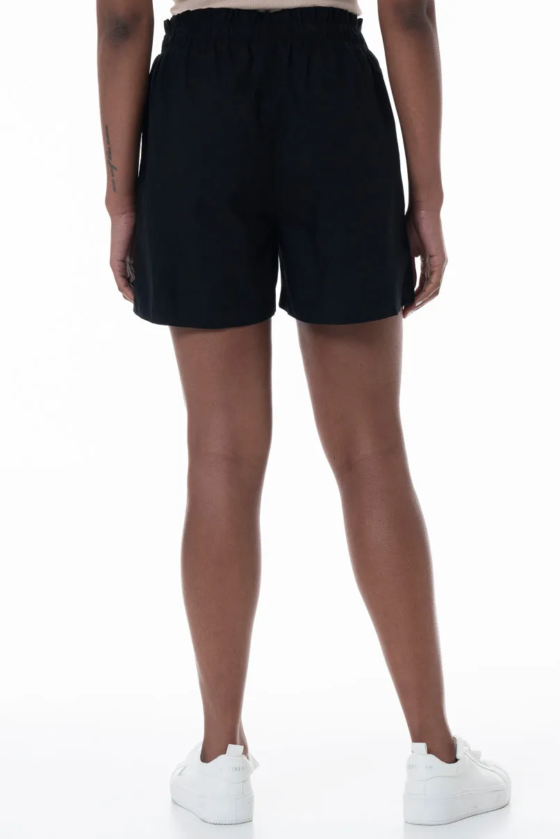 Poplin Pull On Shorts _ 151991 _ Black