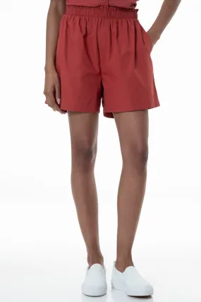 Poplin Pull On Shorts _ 153865 _ Red