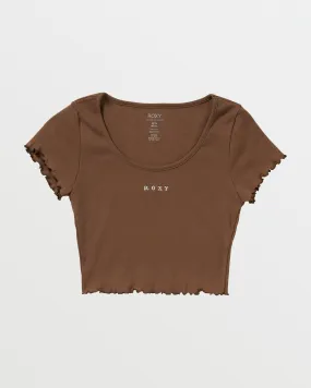 Roxify Scoop Neck T-Shirt - Root Beer