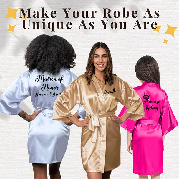 Sage Personalized Bridesmaid Robes, Custom Womens & Girls Robes for All Occasions, Bachelorette Party Robes, Quinceanera Robes, Birthday Robes