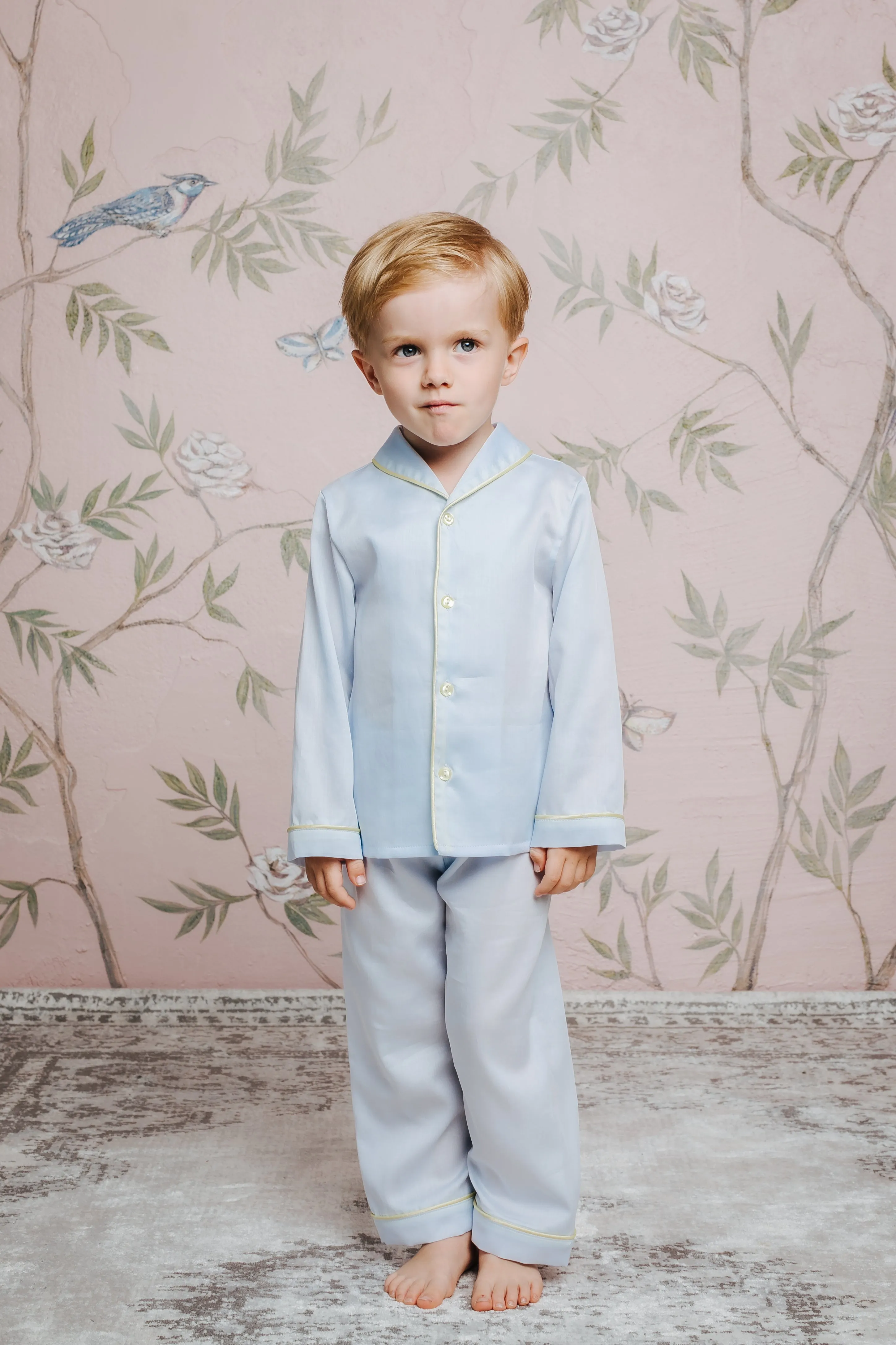 SAM - BOYS' COTTON PYJAMA SET LIGHT BLUE